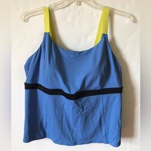 LANDS END Women Swimwear Blue Top Size 20W